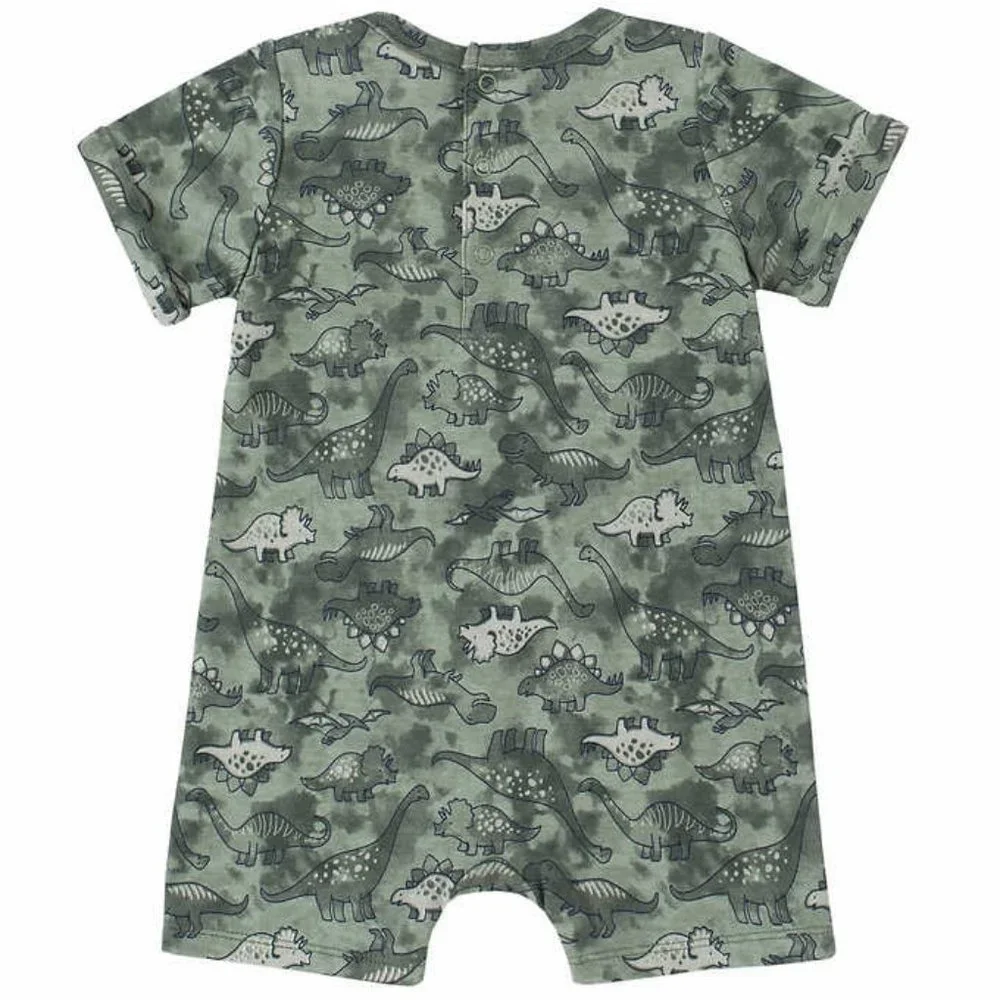 NWT Set of 2 Dinosaur-themed 100% Cotton Infant Rompers 3M